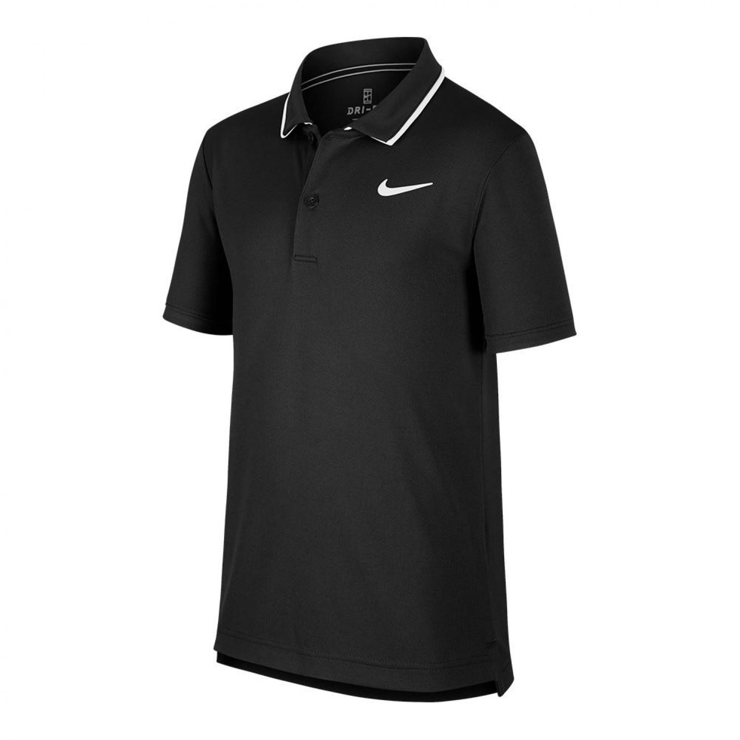 Nike Court Dri Fit Junior Polo Svart